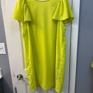 Who What Wear Bright Yellow Mini Dress